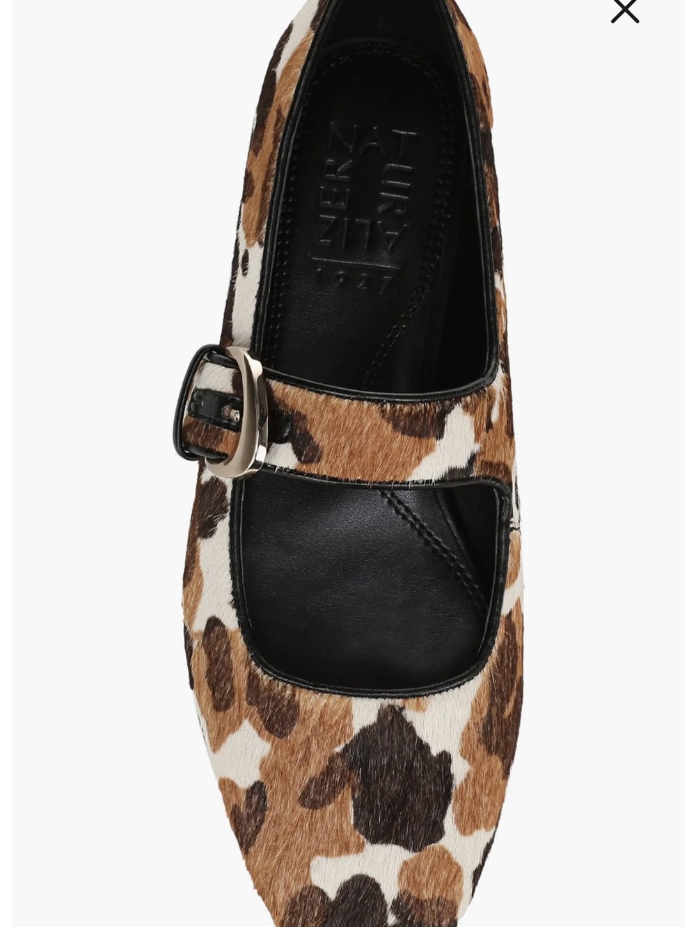 Naturalizer Leopard Print Mary Jane Flats in Brown and Tan